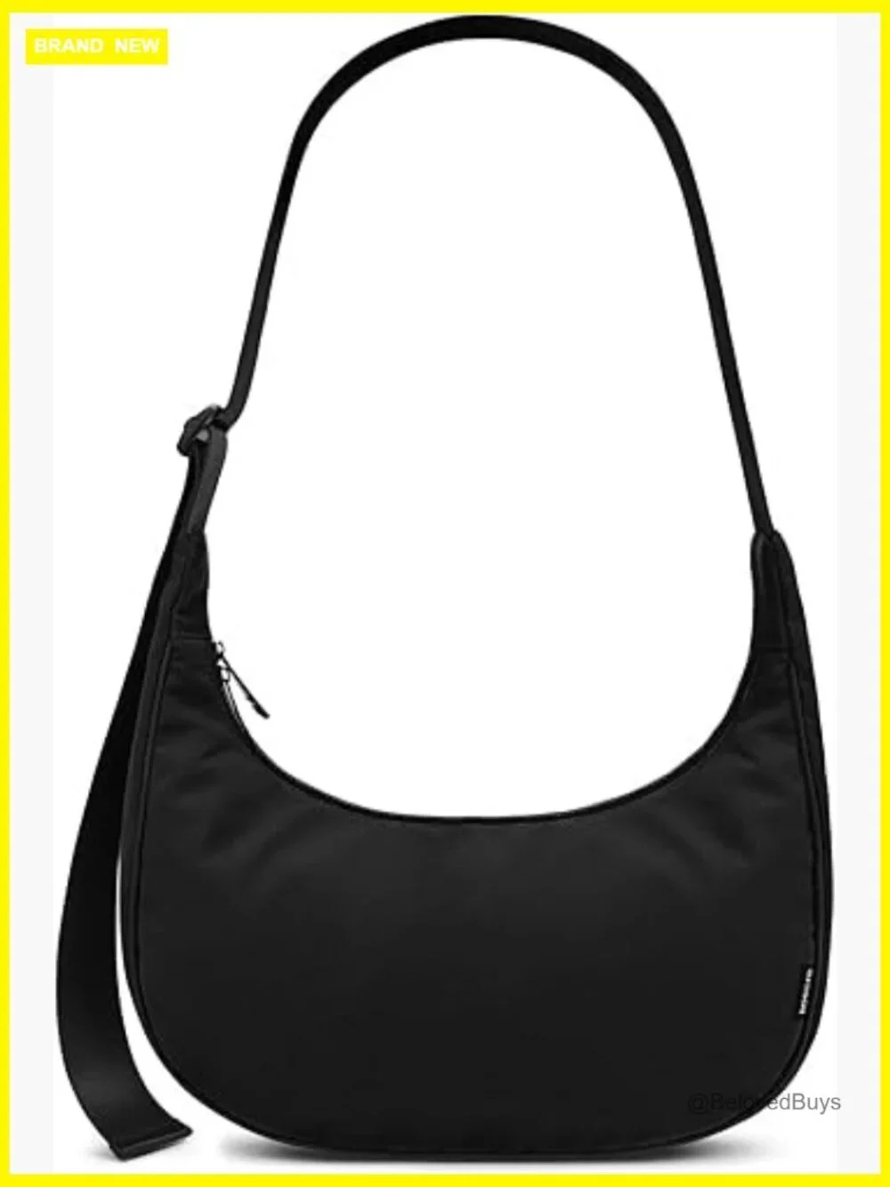 Medium Nylon Crossbody Crescent Bag with Adjustable Strap